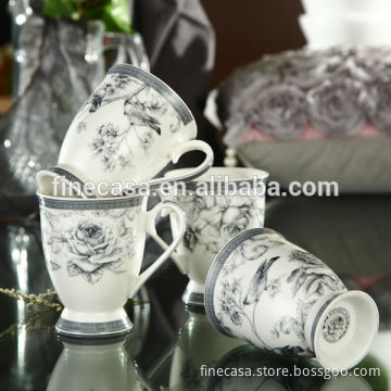 10OZ New Bone China Elegant Fine Porcelain Coffee Mug of Nocturne